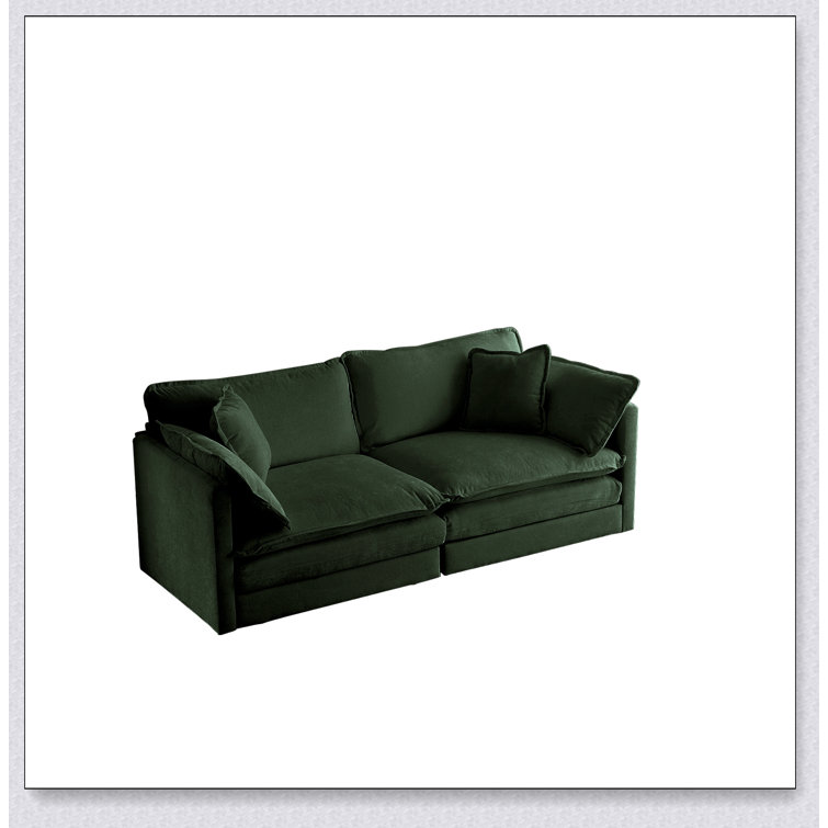 Latitude Run® Loveseat Sofa Couch for Living Room, Large Size Deep Seat